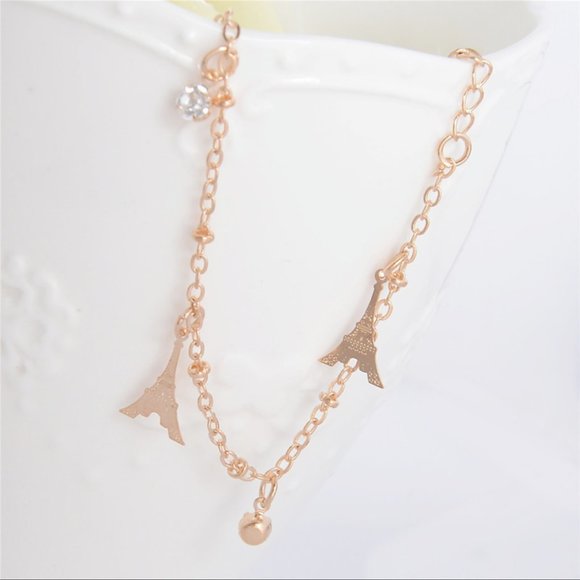 Sweet Simple Eiffel Shape Anklets Chain - Picture 2 of 5